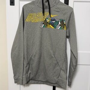 Nike Grey Dri-FIT Hoodie with White Logo